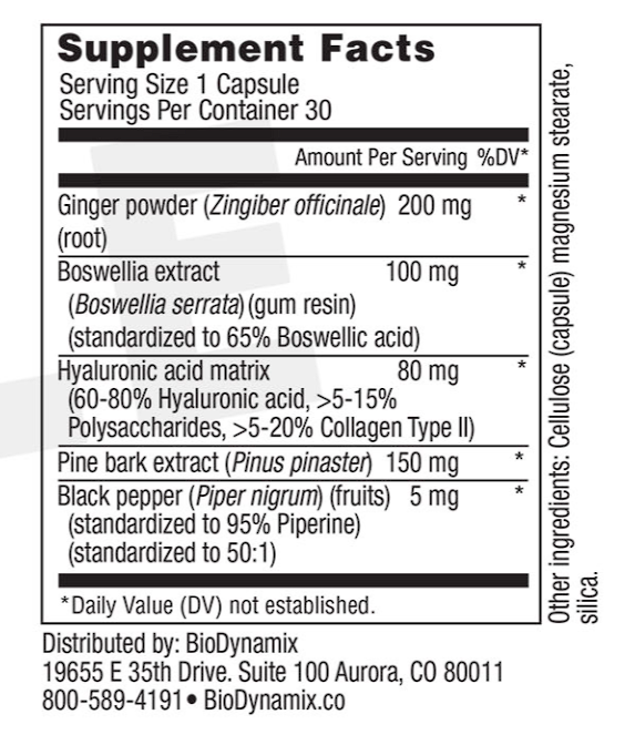 Joint Genesis Ingredients Facts